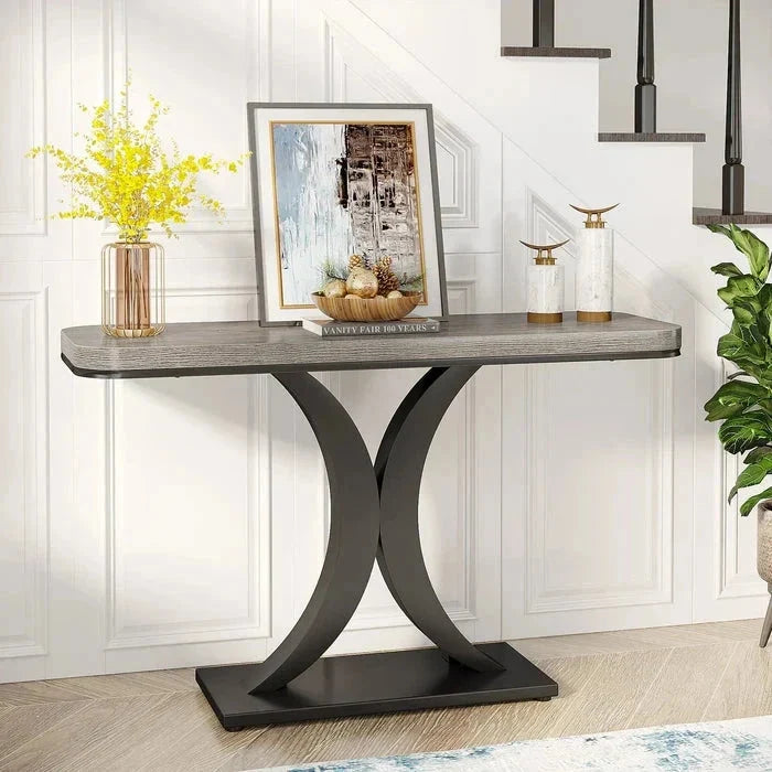 100cm Geometric Modern Console Table for Narrow Entryways