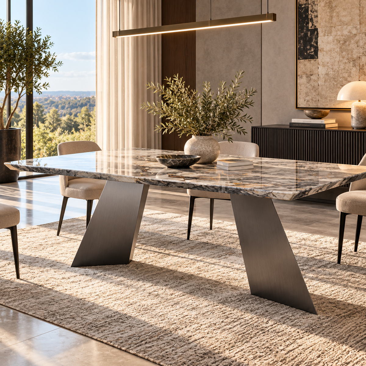 Downton Marble Dining Table - 180cm/220cm/240cm