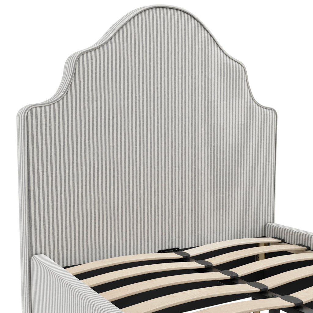 Mila Grey Linen Thin Striped Single Bed