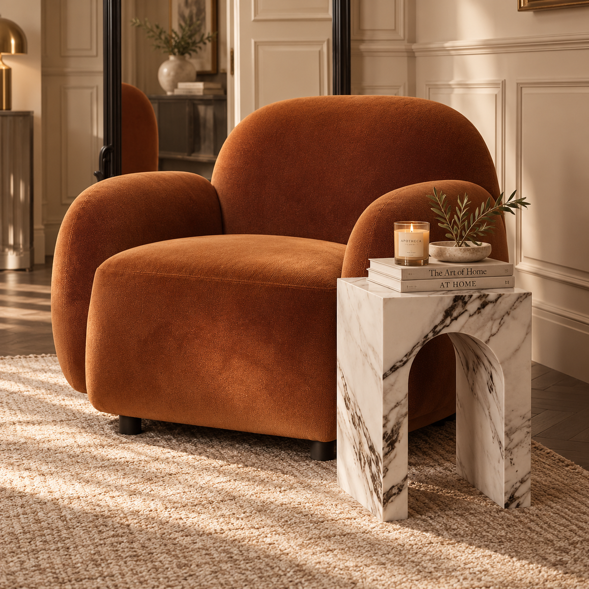 San Leo Arch Calacatta Side Table