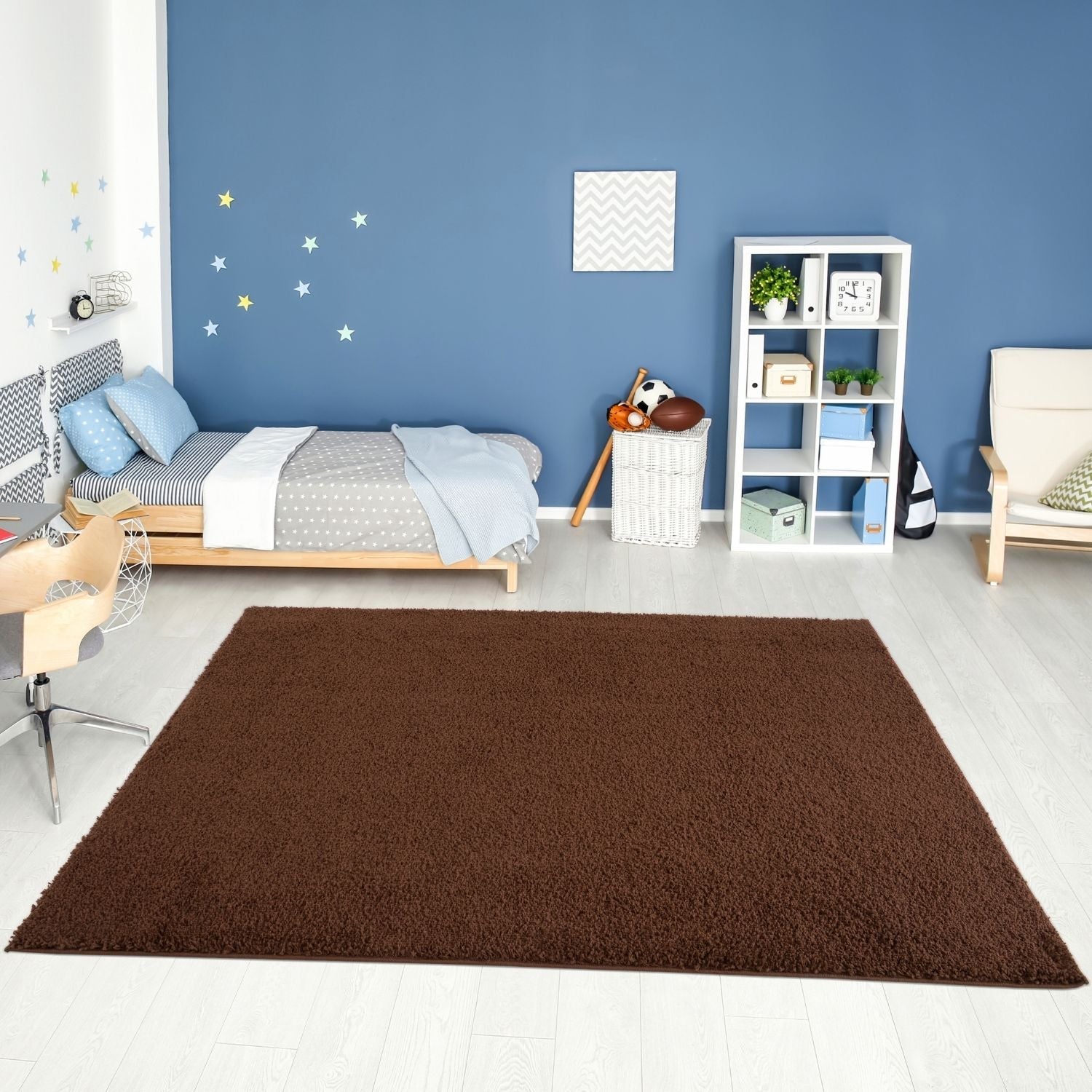 Myshaggy Solid Brown Rug