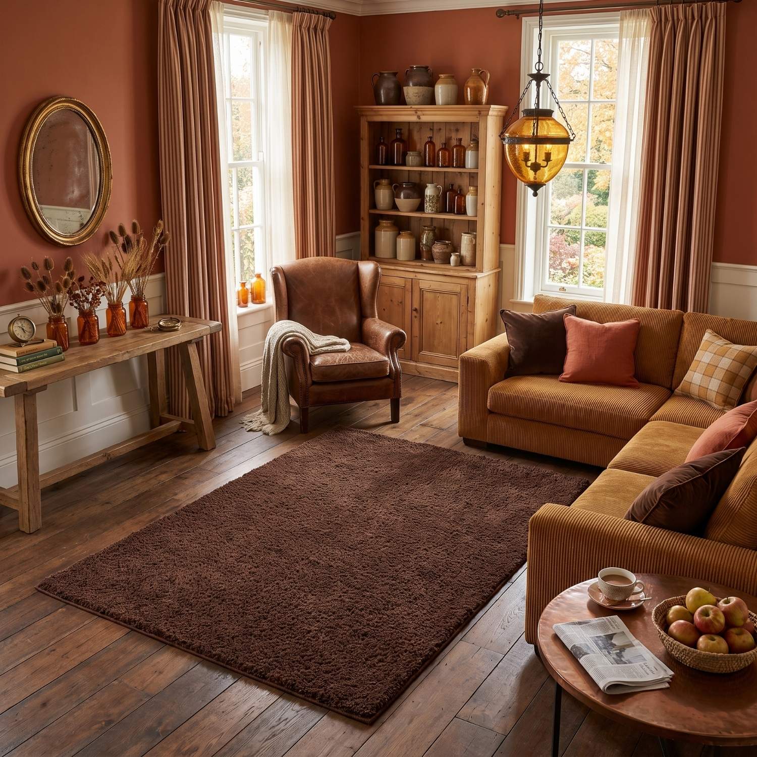 Myshaggy Solid Brown Rug
