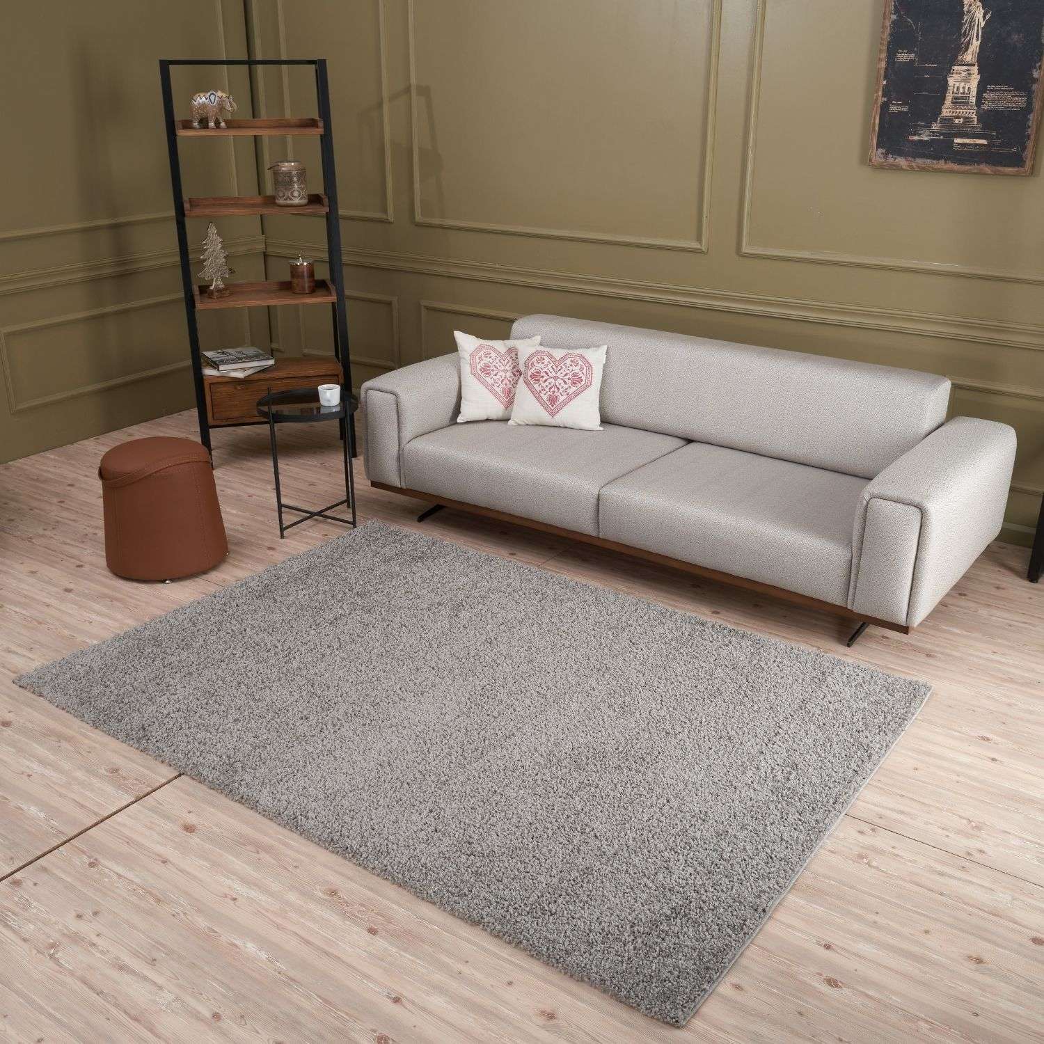 Myshaggy Solid Grey Rug