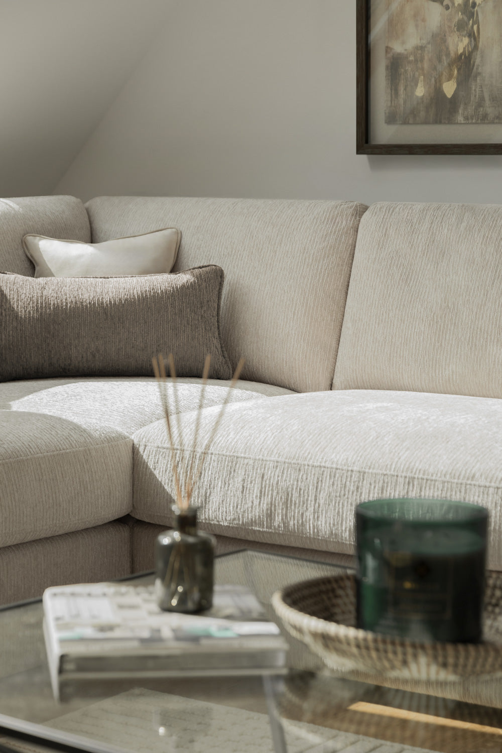 Naples Sofa Beige Large Corner