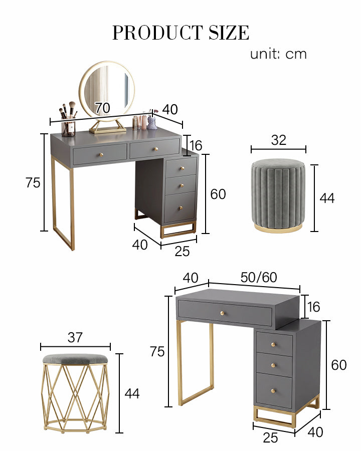 Nelia Dressing Table With LED Mirror