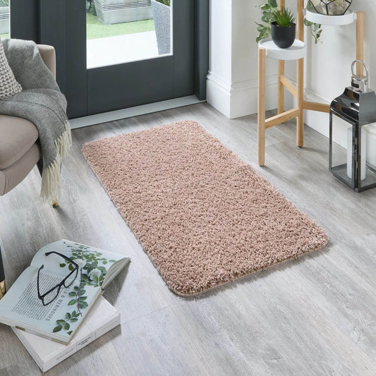 Nude Pink Shaggy Rug
