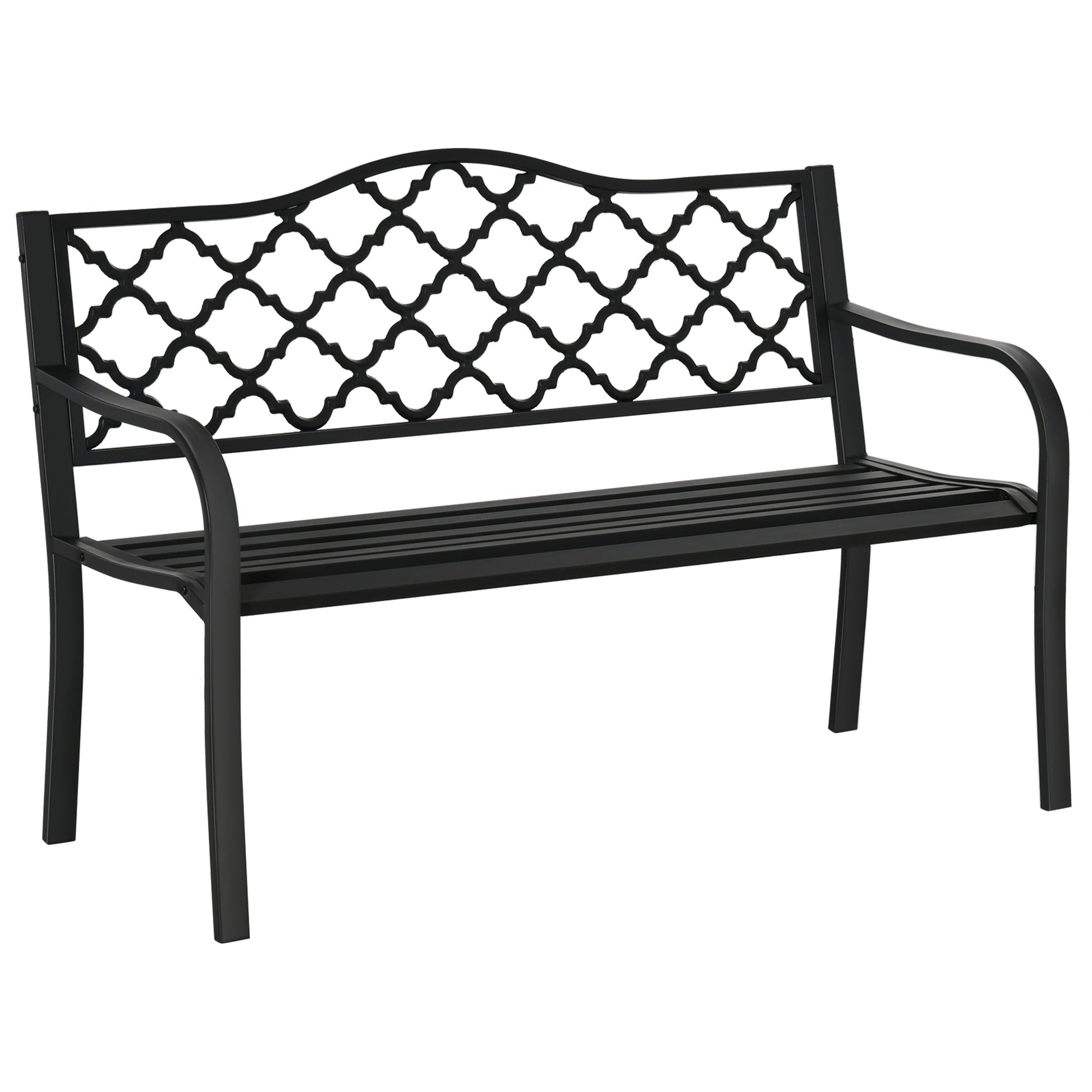 2-Seater Garden Bench Antique Loveseat for Yard, Lawn, Porch, Patio, Steel