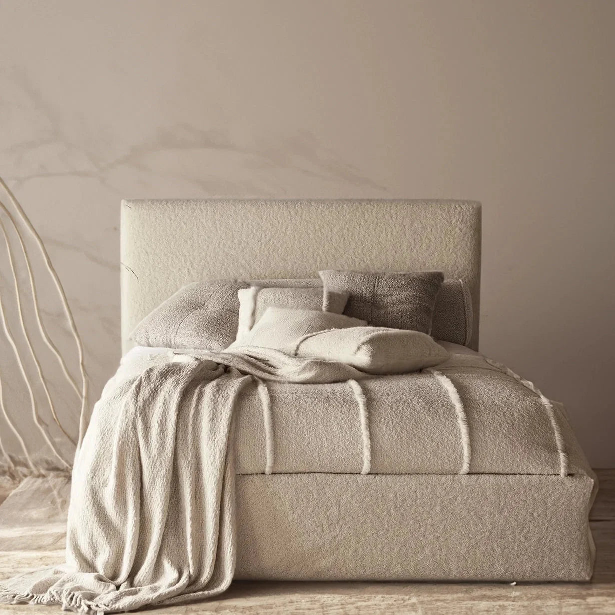 Vienna Boucle Upholstered Bed Frame