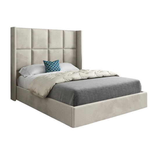 Monarch Straight Winged Upholstered Bed Frame