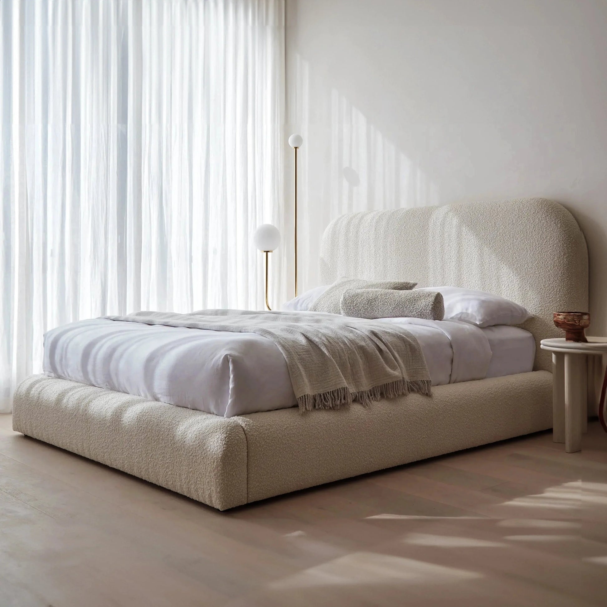 Paris Boucle Upholstered Bed Frame