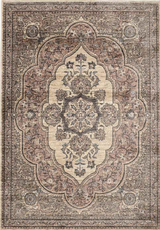 Medallion Vintage Rug – Brown Heritage Elegance