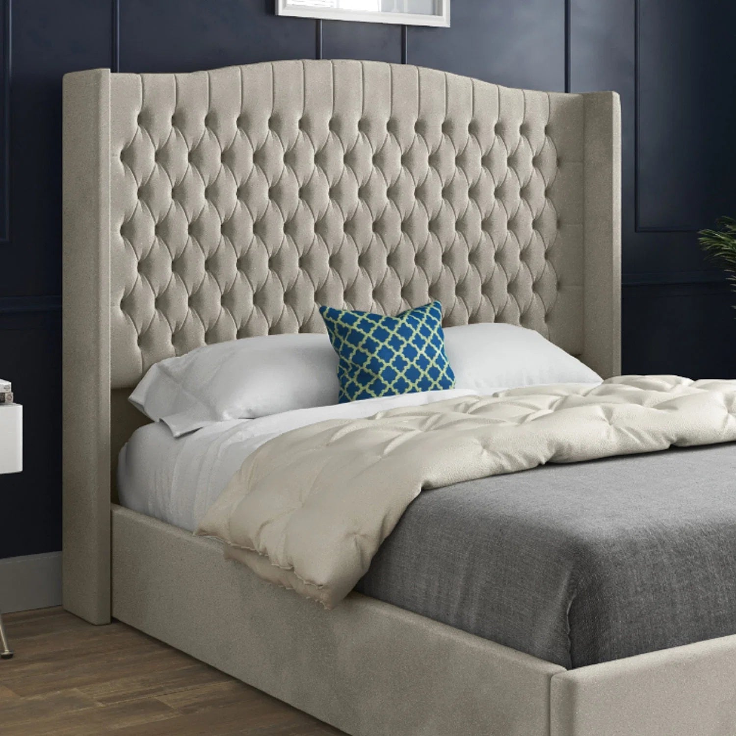 Victoria Curved Top Winged Upholstered Frame