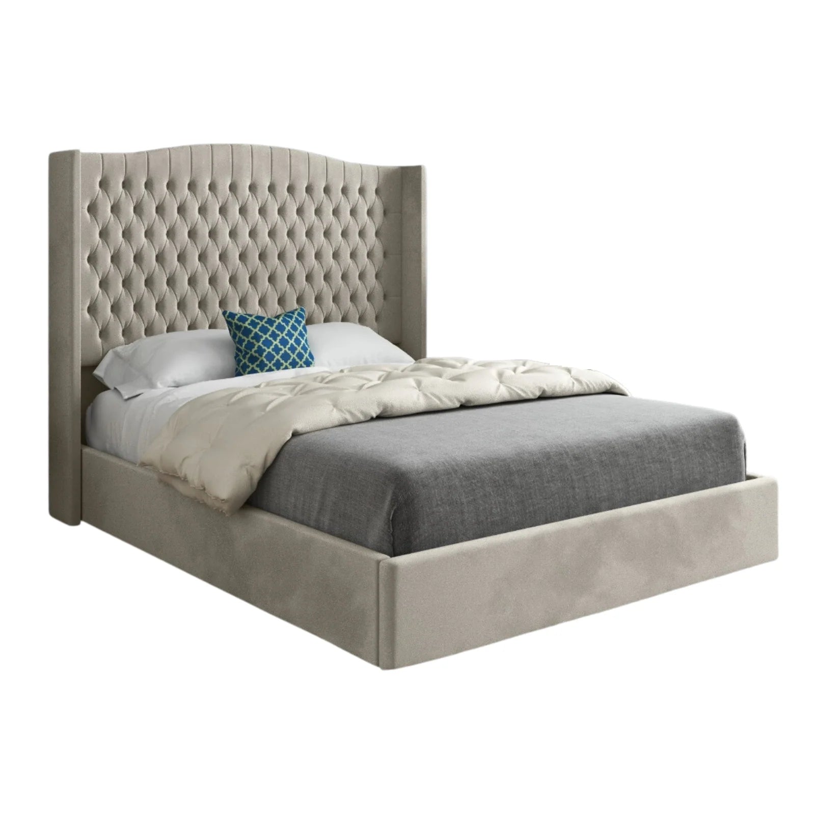 Victoria Curved Top Winged Upholstered Frame