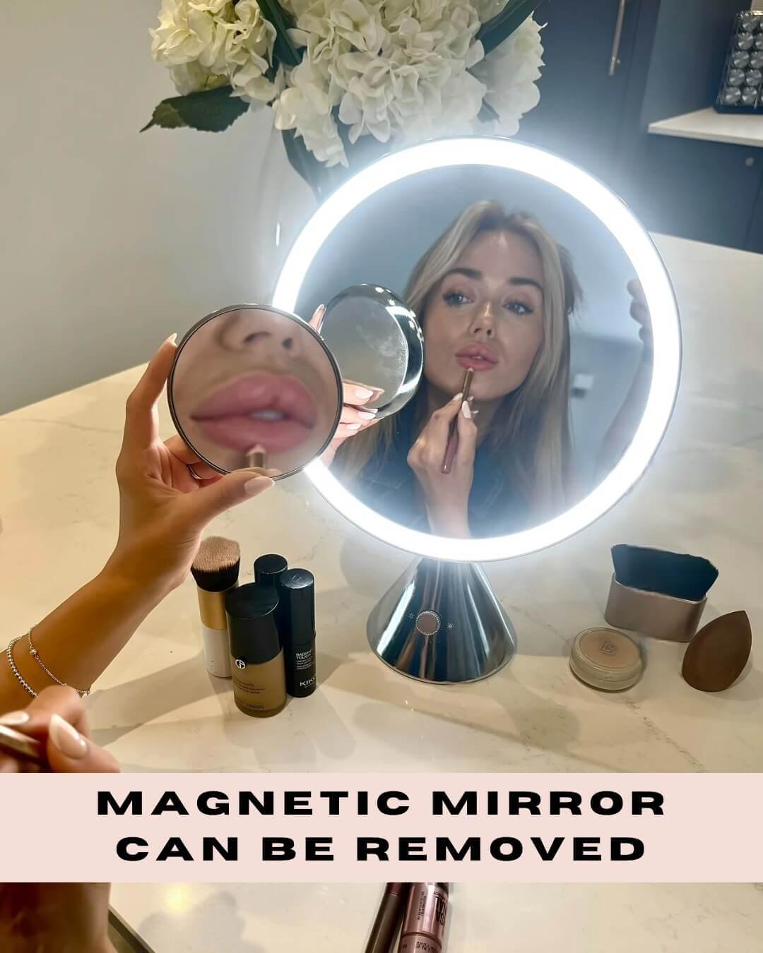 Glam Pro Cosmetic Vanity Mirror in Chrome