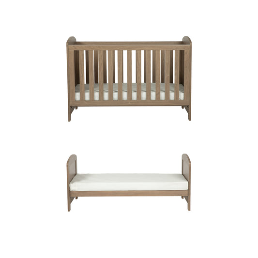 2 Piece Nursery Lullaby Luxe Walnut Bedroom Furniture Set