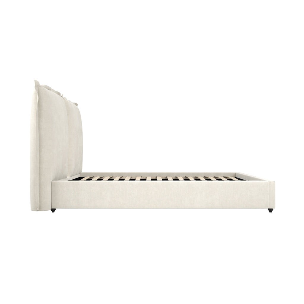 Camille Pillow Ivory Linen Double Bed