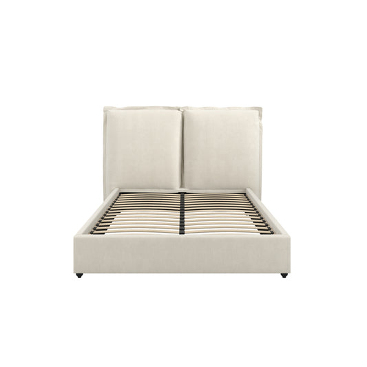 Camille Pillow Ivory Linen Double Bed