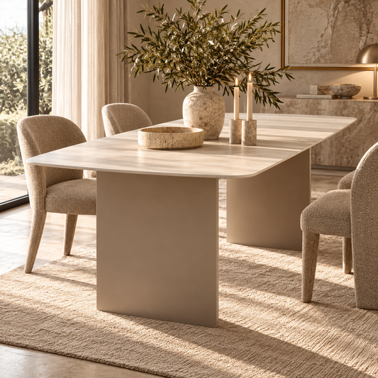 Salvator Rectangular Glass Table 180cm