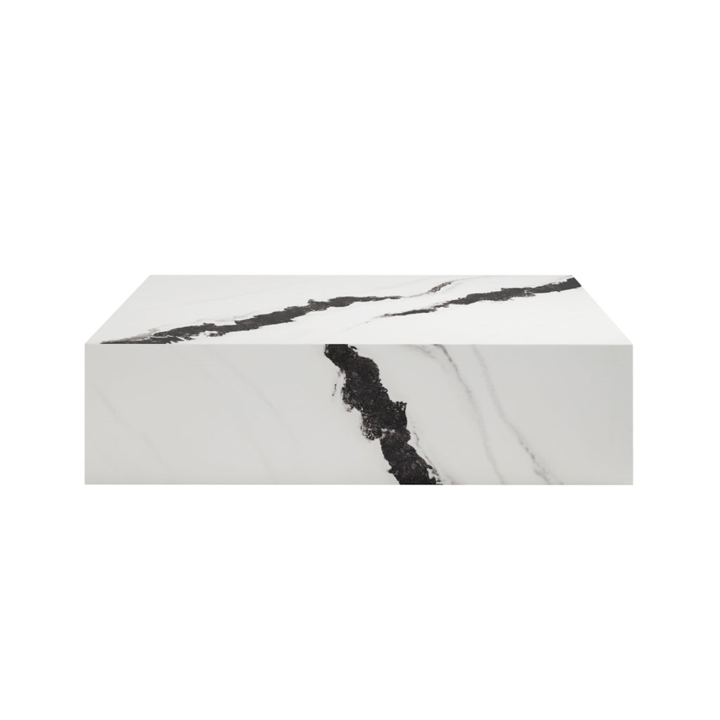 San Leo Rectangular Black White Coffee Table