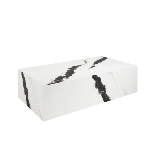 San Leo Rectangular Black White Coffee Table