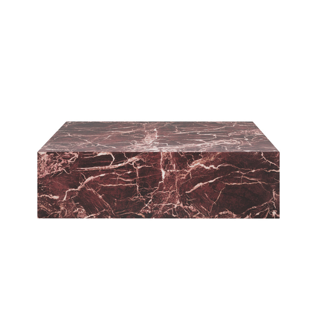 San Leo Rectangular Red Burgundy Coffee Table