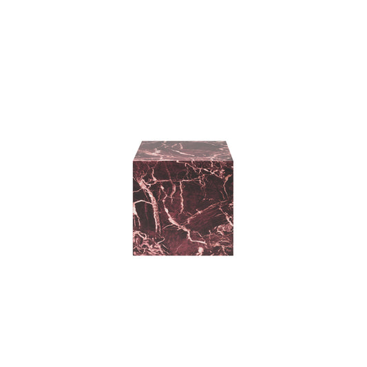 San Leo Red Burgundy Marble Side Table