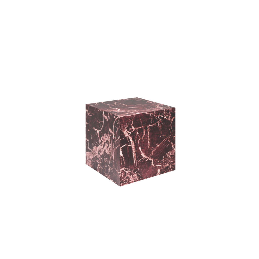 San Leo Red Burgundy Marble Side Table