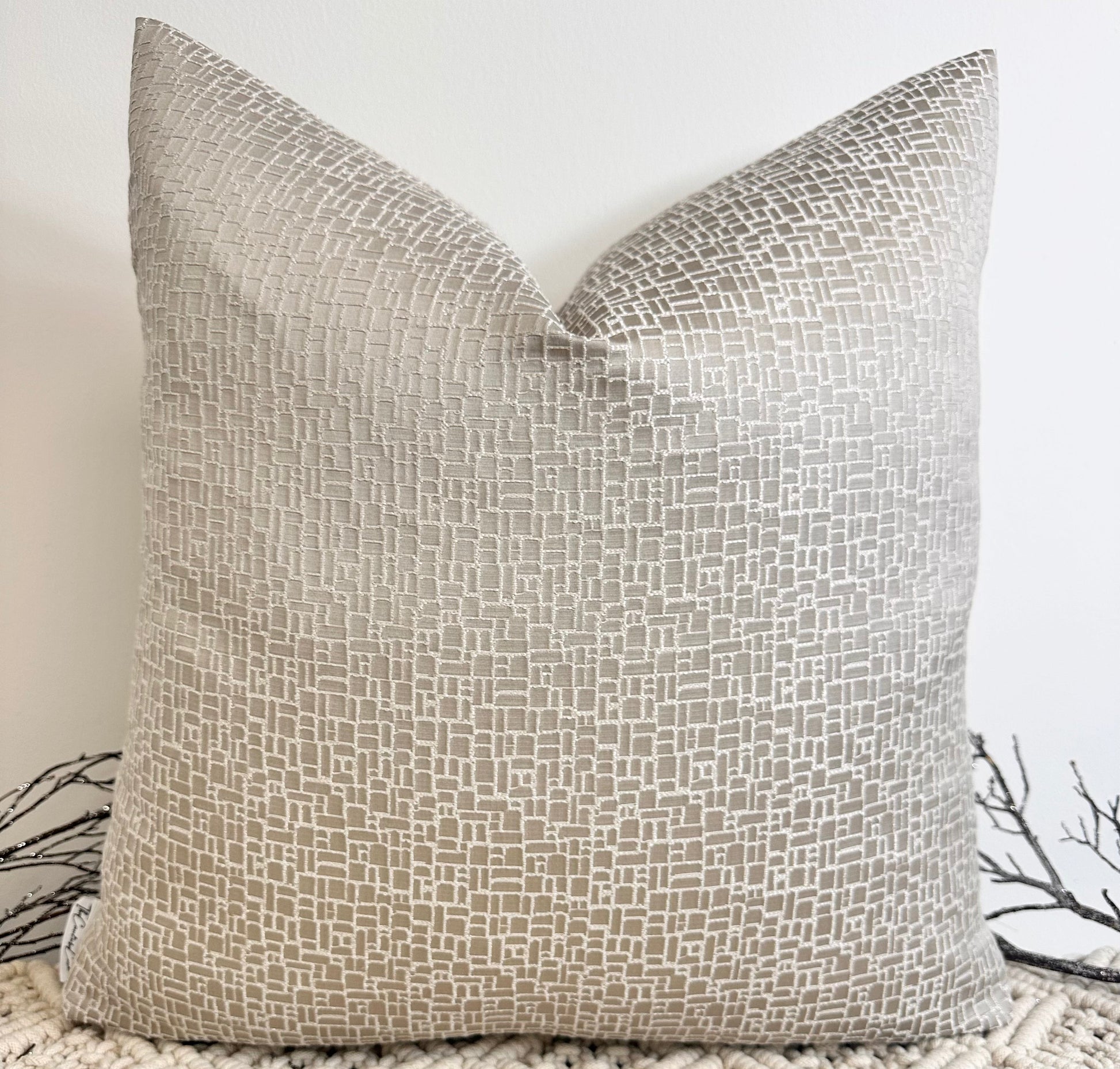 The Couture Cushion - The Taupe Zegna - Style No. 108