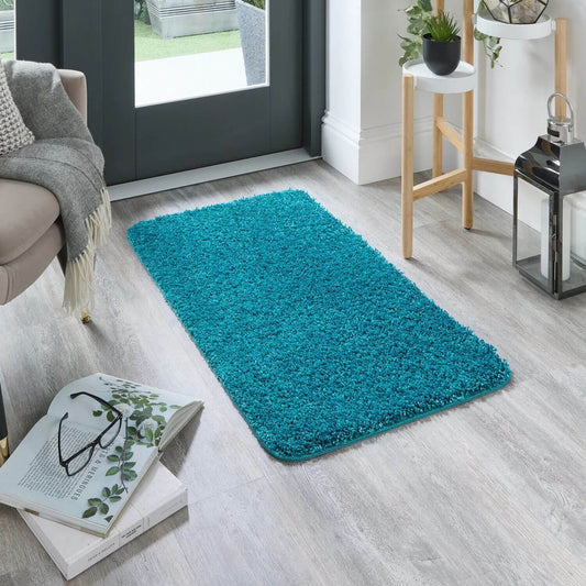 Teal Shaggy Rug