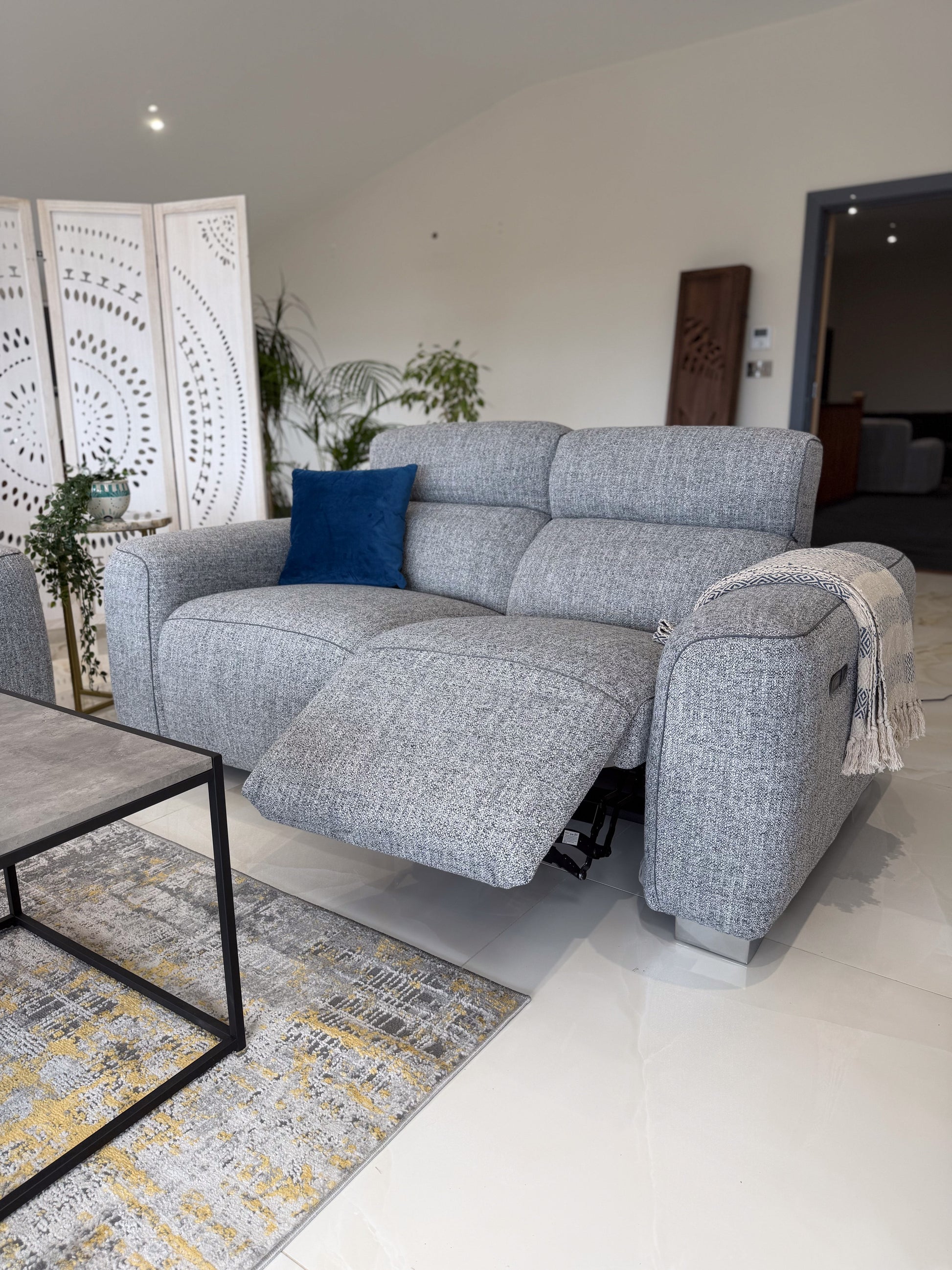 Toronto Electric Recliner Grey 2 Seater