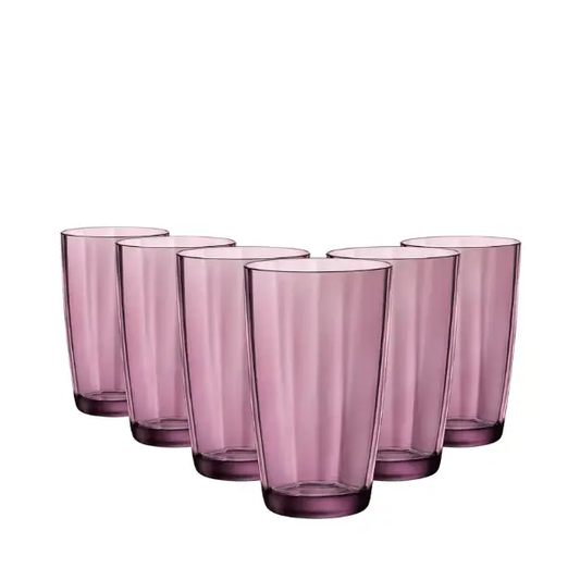 Bormioli Rocco Pulsar Purple Highball Glasses - 470ml - Set of 6