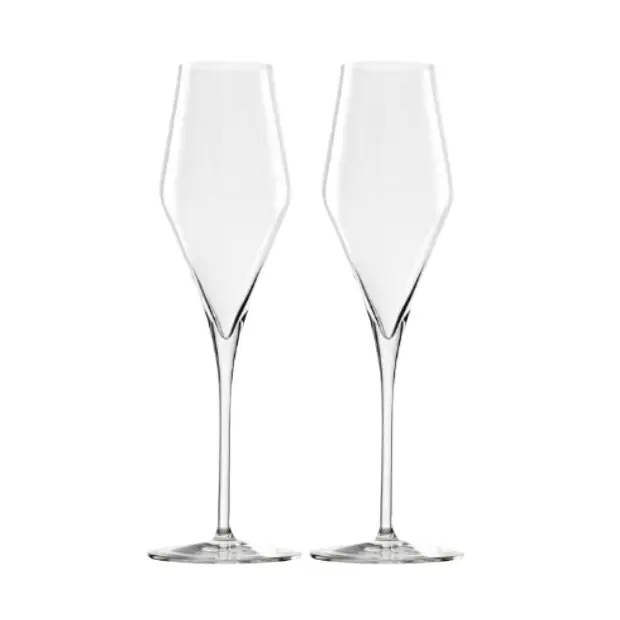 Stolzle Quatrophil Champagne Flutes with LED Base - Set of 2 - In a Gift Box