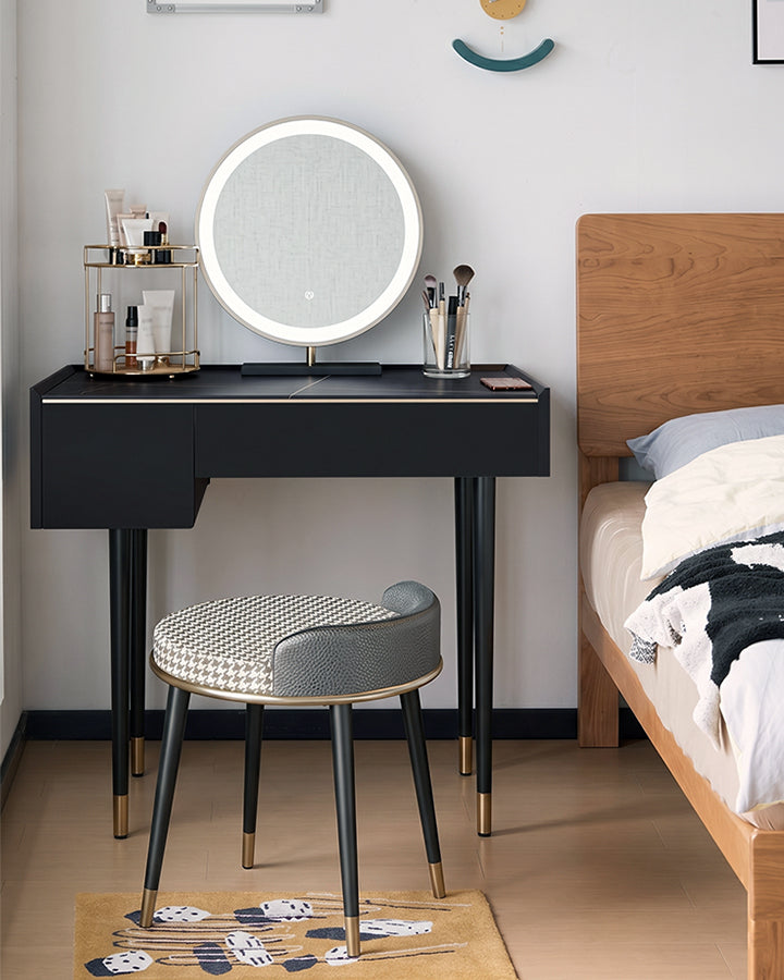 Dressing Table With LED Mirror, Clearance, Blcak