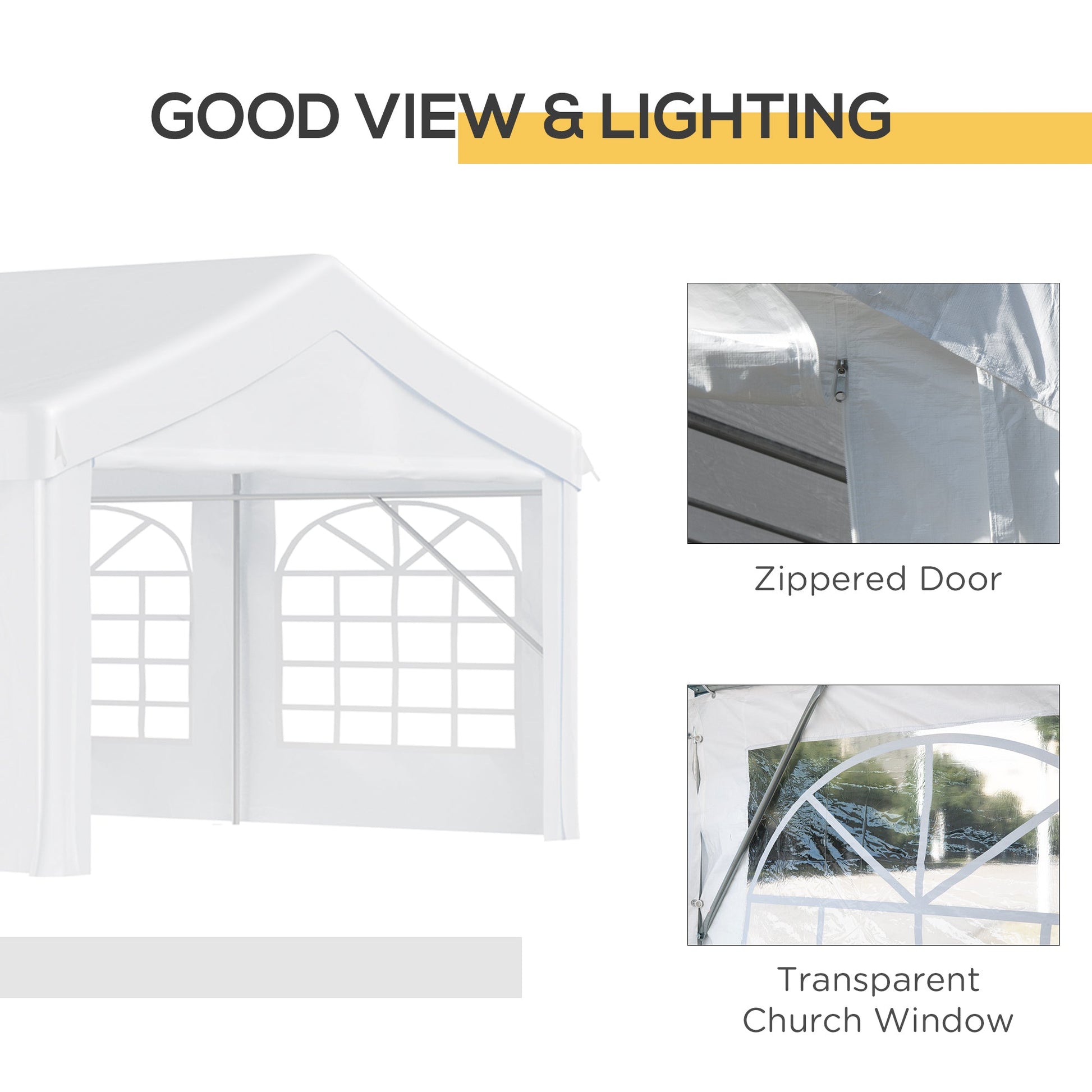 8m x 4m Garden Gazebo Marquee Party Tent Wedding Portable Garage Carport Event shelter Car Canopy Outdoor Heavy Duty Steel Frame Waterproof Rot Resistant