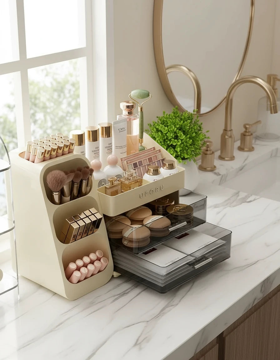 Bathroom Vanity Storage Box Modern Elegance Dustproof Design