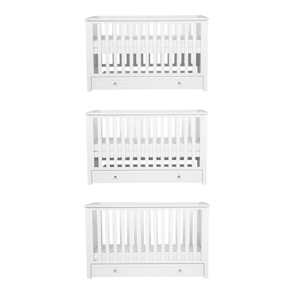 3 Piece Nursery Sleeping Meadow White Bedroom Furniture Set