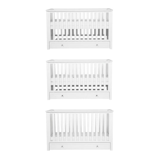 2 Piece Nursery Sleeping Meadow White Bedroom Furniture Set