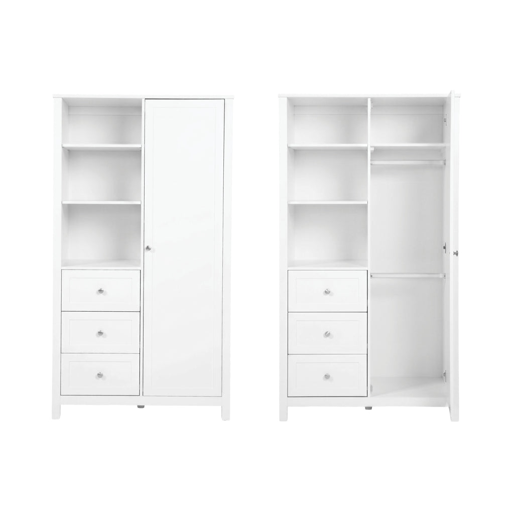 3 Piece Nursery Sleeping Meadow White Bedroom Furniture Set