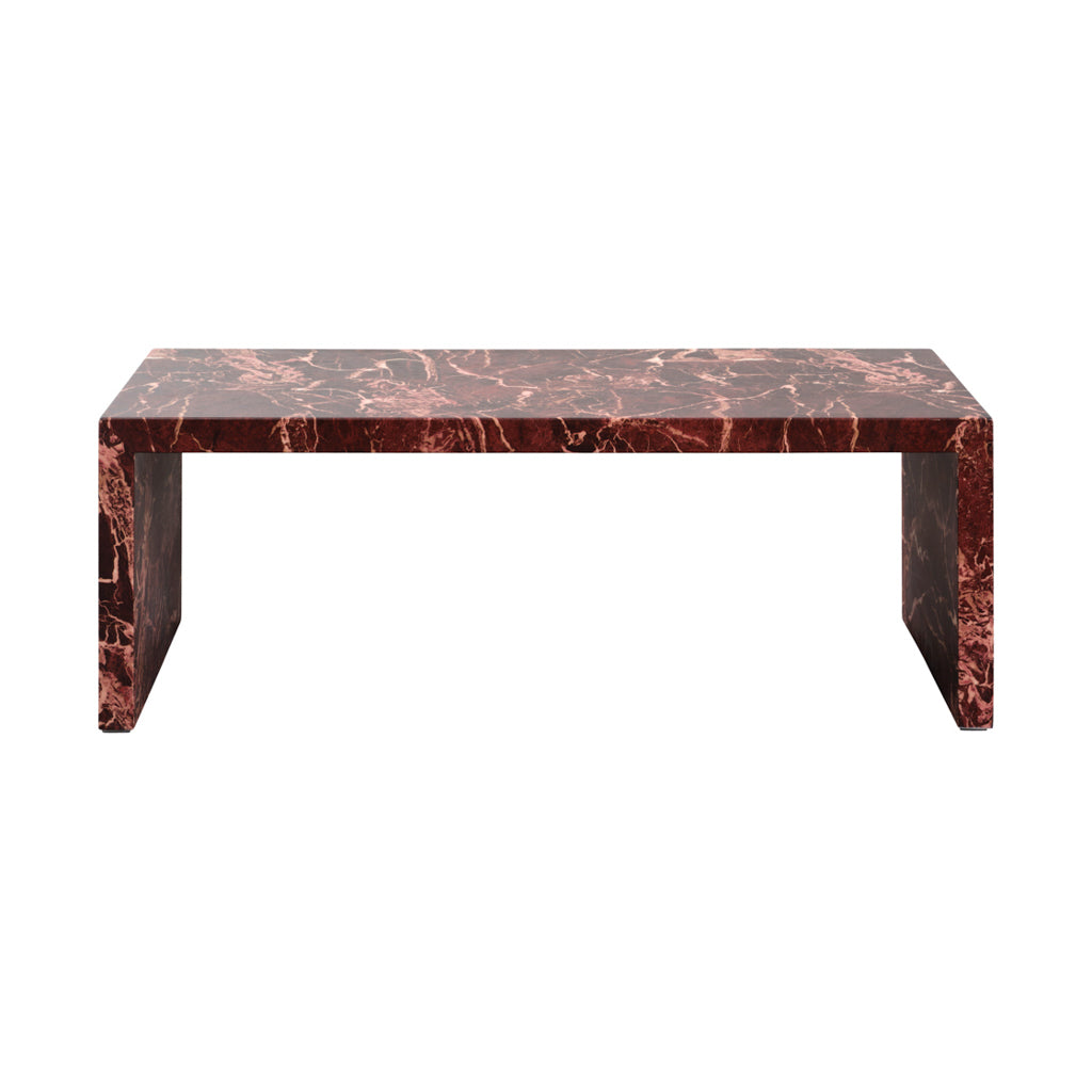 San Leo Red Burgundy Framed Coffee Table