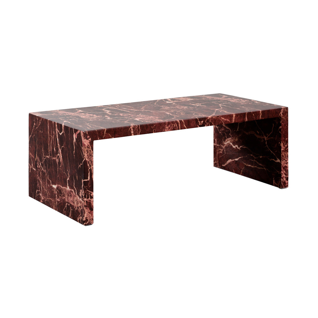 San Leo Red Burgundy Framed Coffee Table
