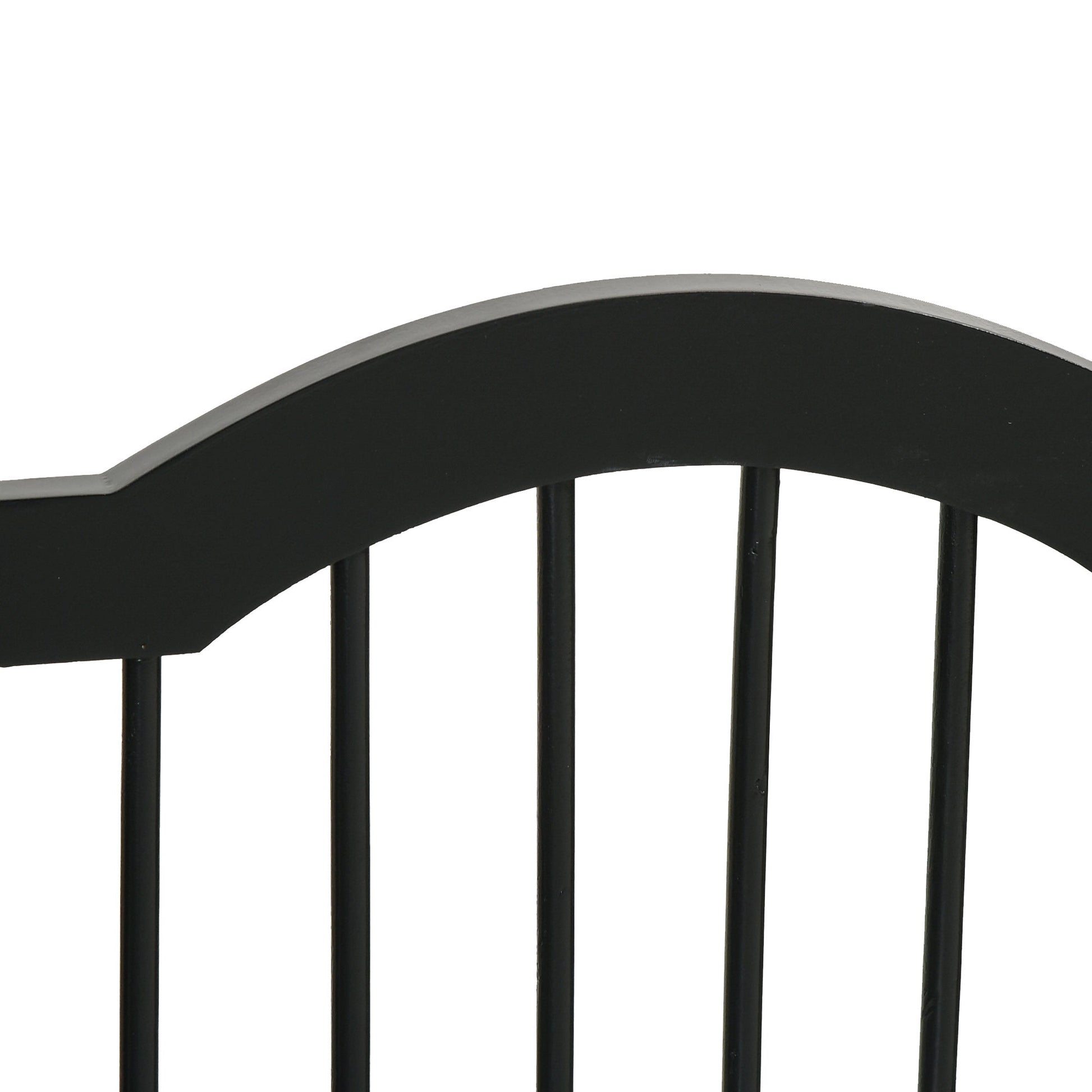 Freestanding Pet Gate Wooden Dog Gate with Support Feet Foldable Pet Fence Safety Barrier for the House Doorway Stairs Black