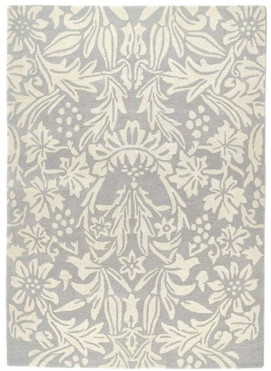 Lavender Floral Wool Rug