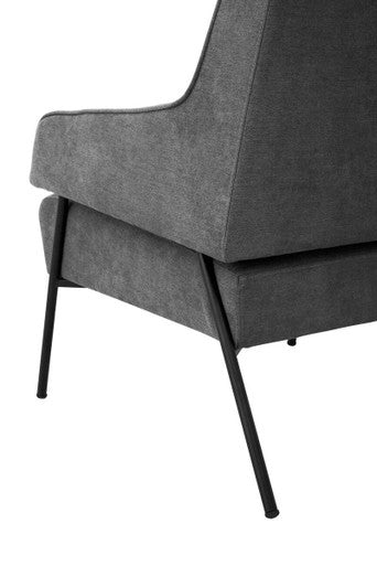 Henia Ash Velvet High Back Chair