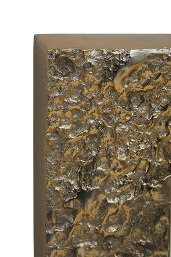 Textured Gold Finish Rectangular Wall Mirror | Akola