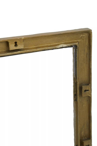 Textured Gold Finish Rectangular Wall Mirror | Akola