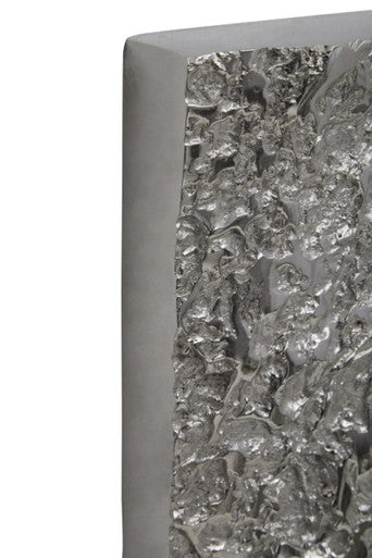 Textured Silver Frame Rectangular Wall Mirror | Akola