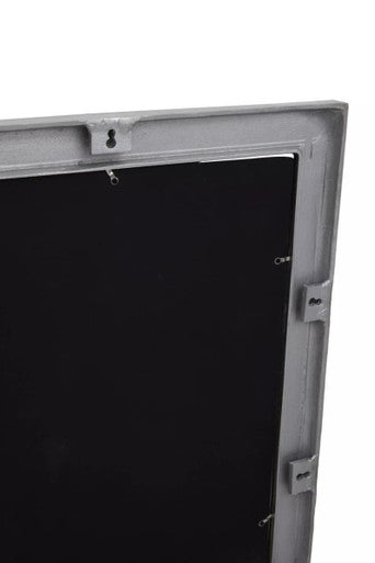 Textured Silver Frame Rectangular Wall Mirror | Akola