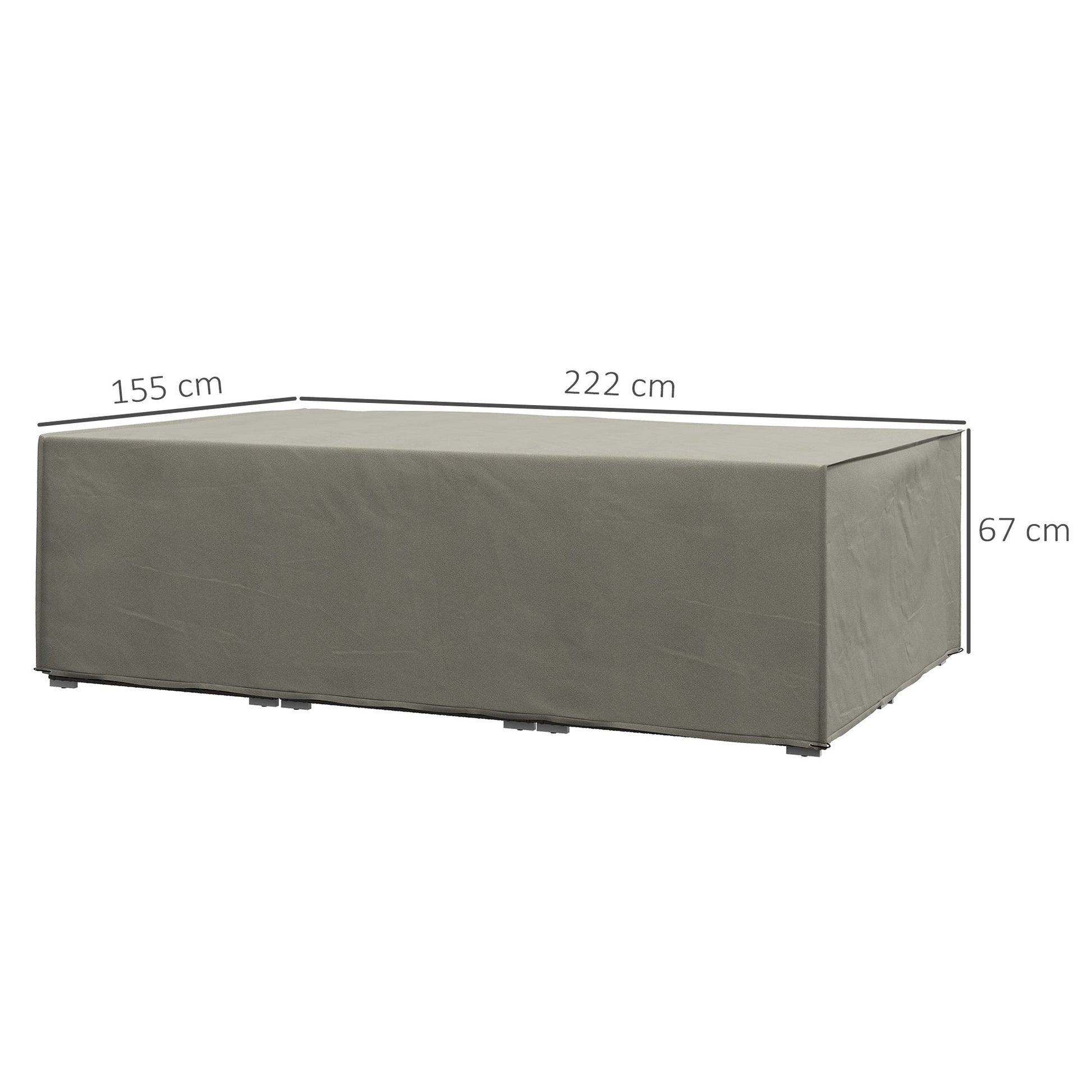 155 x 222cm Waterproof Furniture Cover - Grey
