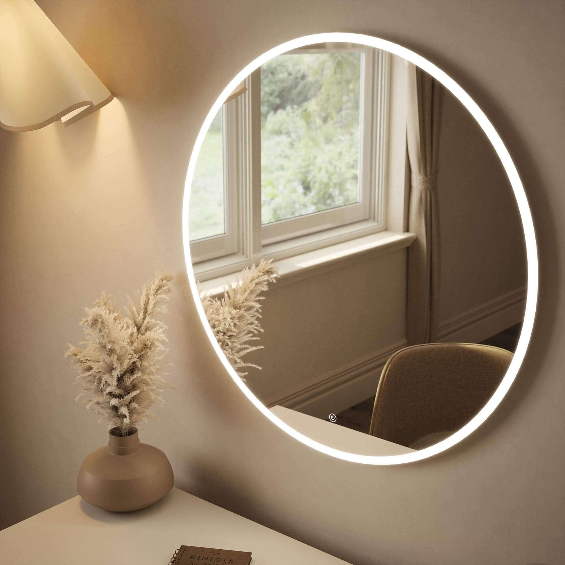 Round Wall Mounted Mirror 80cm