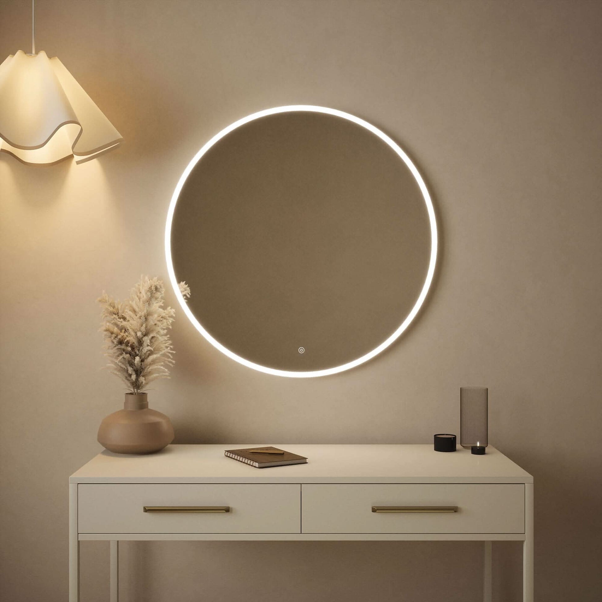 Round Wall Mounted Mirror 80cm